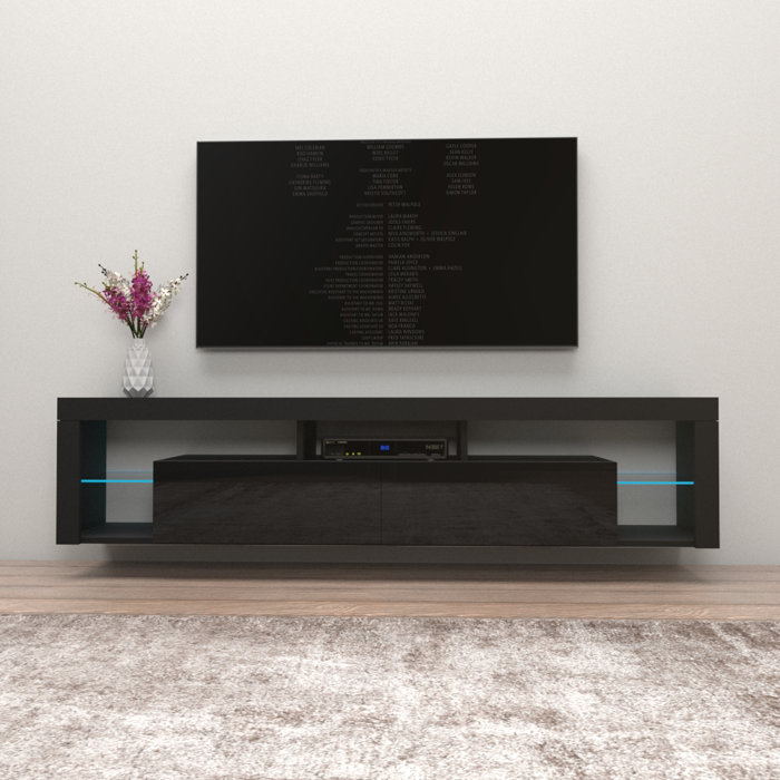 Orren Ellis Floating Milano TV Stand for TVs up to 90" & Reviews